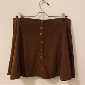 Chestnut brown mini skirt